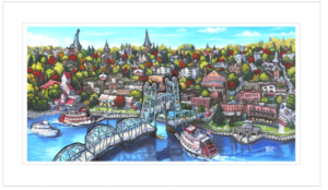 Downtown Stillwater Fine Art Print by Michael Birawer