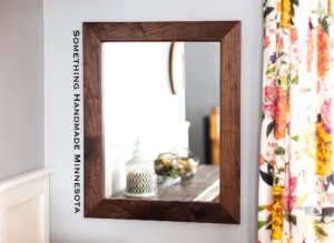 WALNUT FRAMED MIRROR