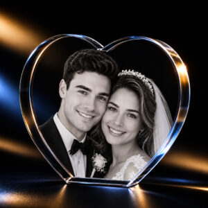 Personalized 3D Photo Crystal Heart